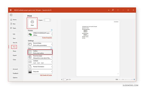 how to print outline view in powerpoint and why does the outline view help when preparing for presentations